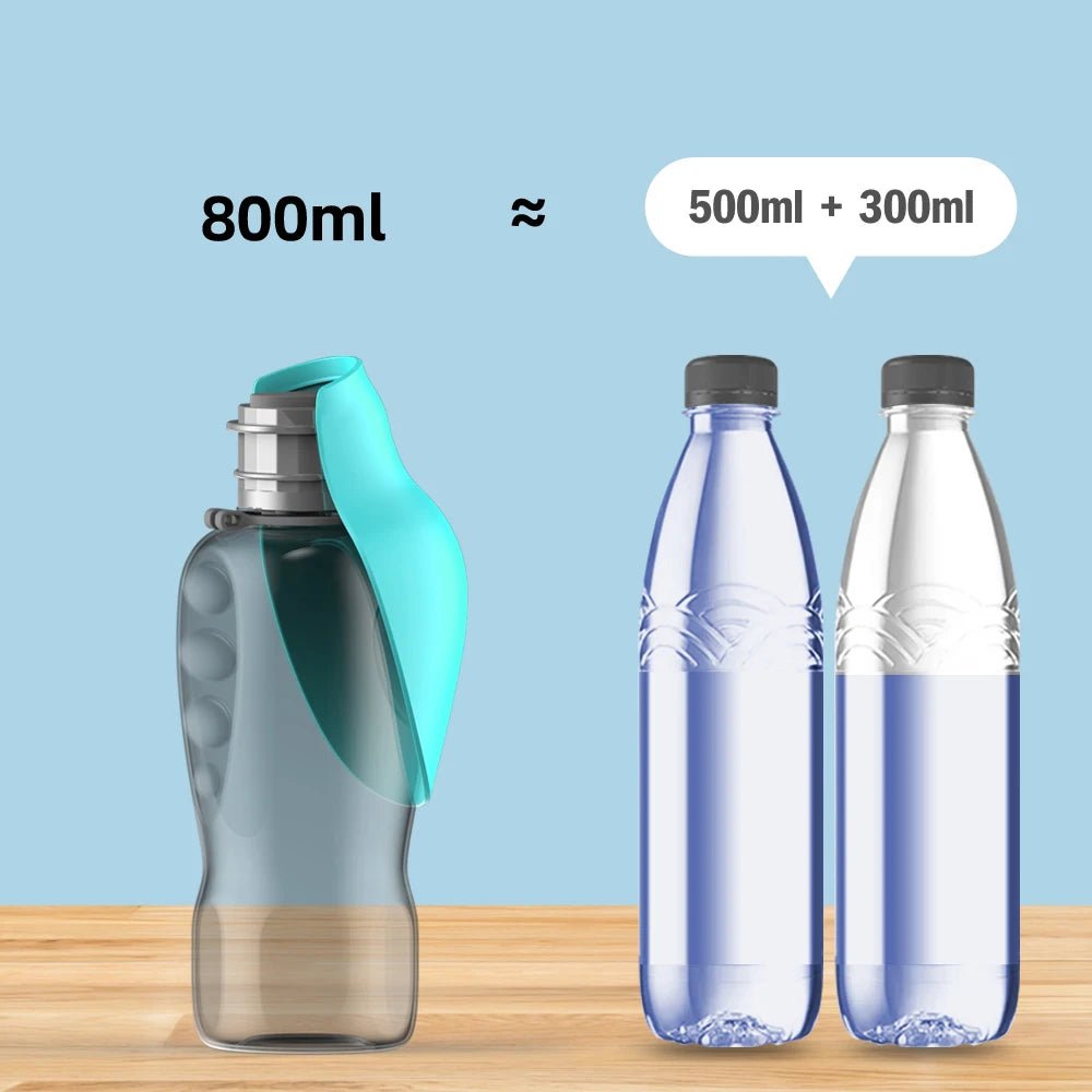 800ml Portable Dog Water Bottle - wagglywonders