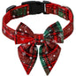 Christmas Snowflake Bow Dog Collars - wagglywonders